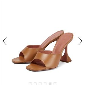 Amina Muaddi Lupita Leather Sandals Size 38